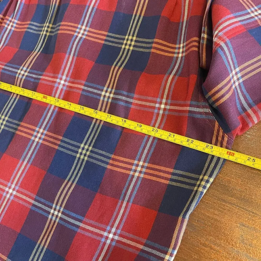 J. Crew Men.s Cotton Plaid Long Sleeves Shirt Size Large